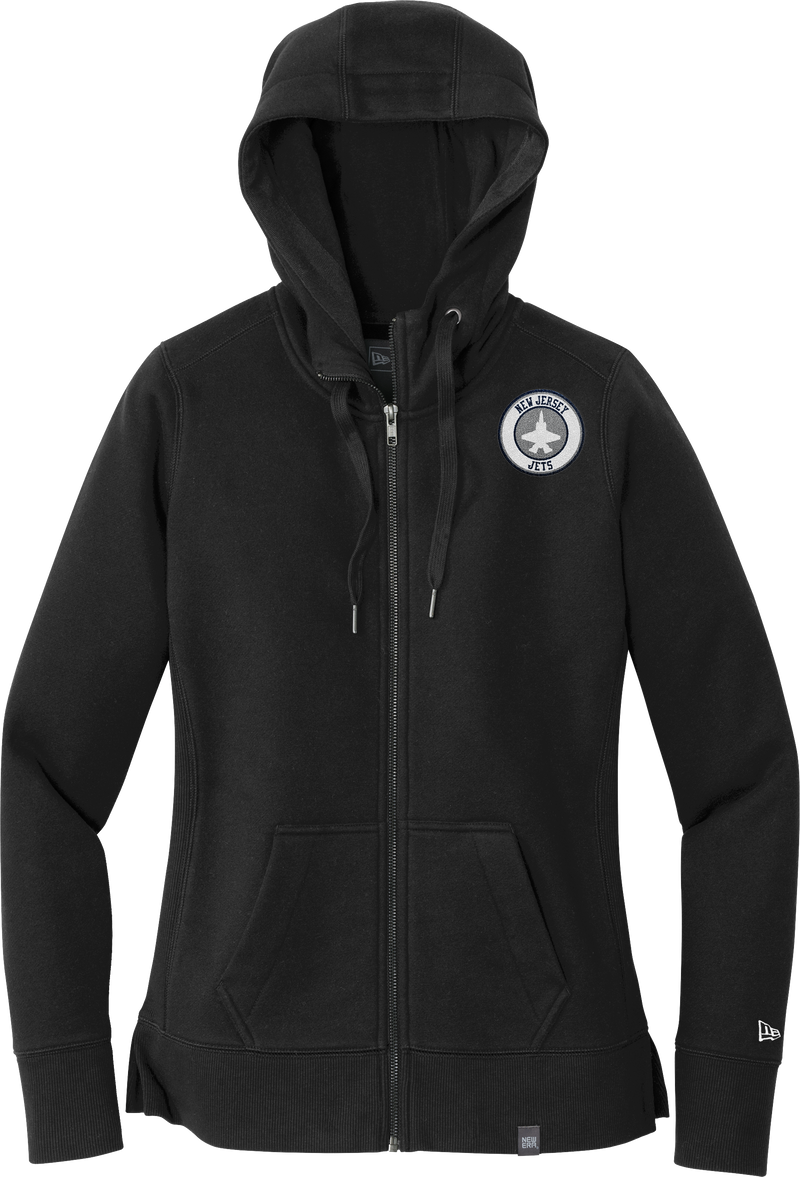 NJ Jets New Era Ladies French Terry Full-Zip Hoodie