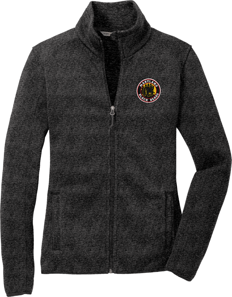 Maryland Black Bears Ladies Sweater Fleece Jacket