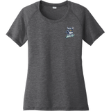 Hard Edge Hockey Ladies PosiCharge Tri-Blend Wicking Scoop Neck Raglan Tee