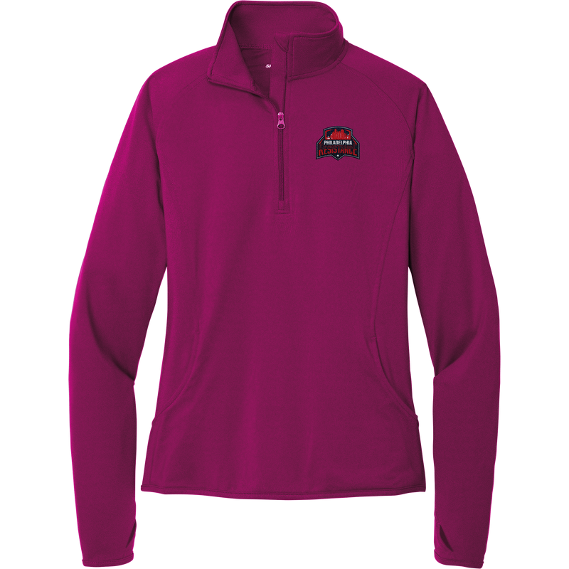 Philadelphia Resistance Ladies Sport-Wick Stretch 1/4-Zip Pullover