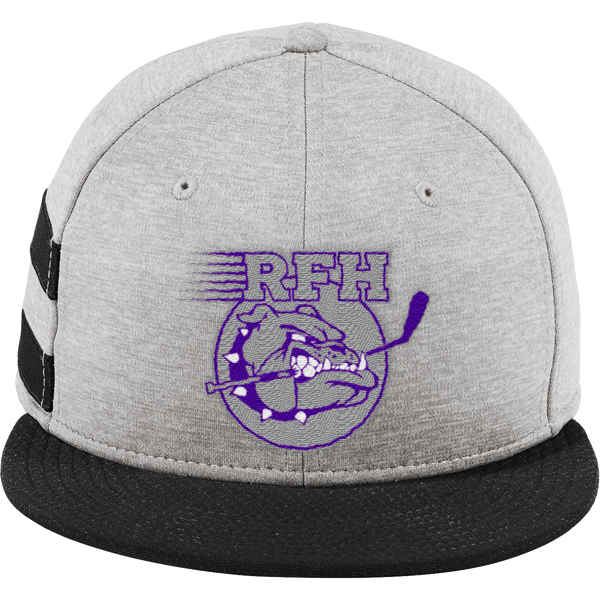 Rumson-Fair Haven New Era Shadow Heather Striped Flat Bill Snapback Cap