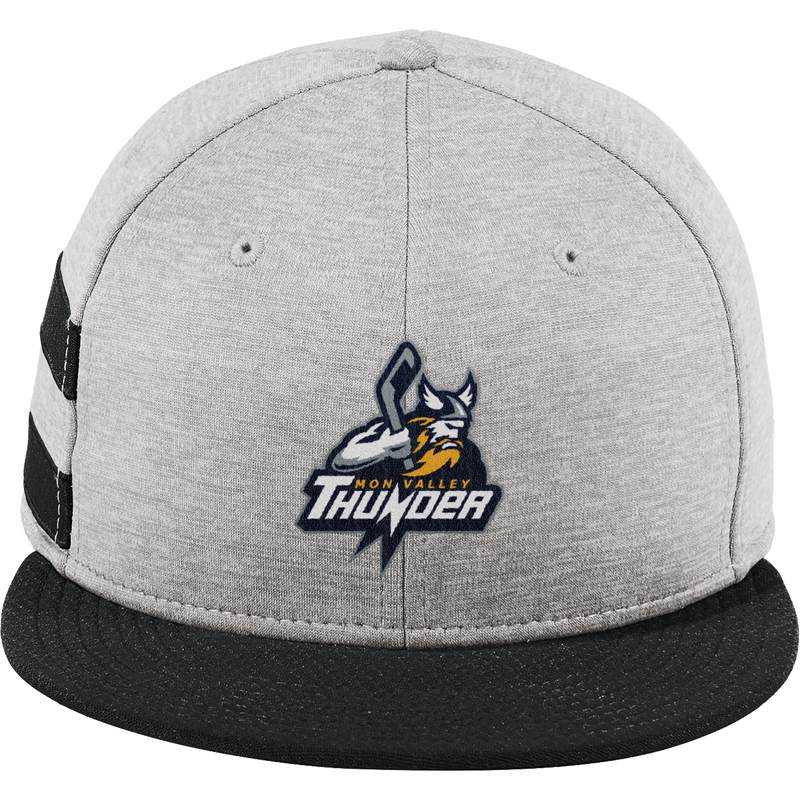 Mon Valley Thunder New Era Shadow Heather Striped Flat Bill Snapback Cap