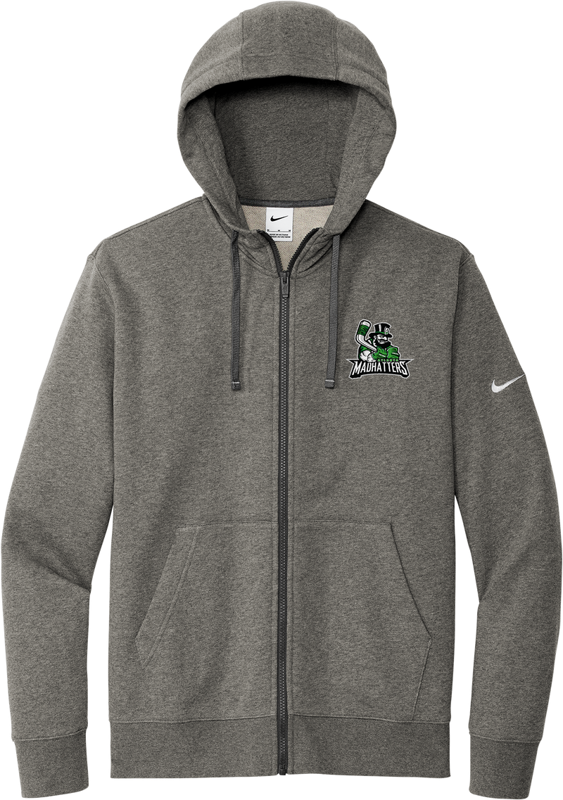 Atlanta Madhatters Nike Club Fleece Sleeve Swoosh Full-Zip Hoodie