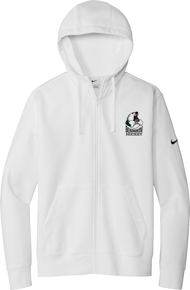 Berdnikov Bears Nike Club Fleece Sleeve Swoosh Full-Zip Hoodie