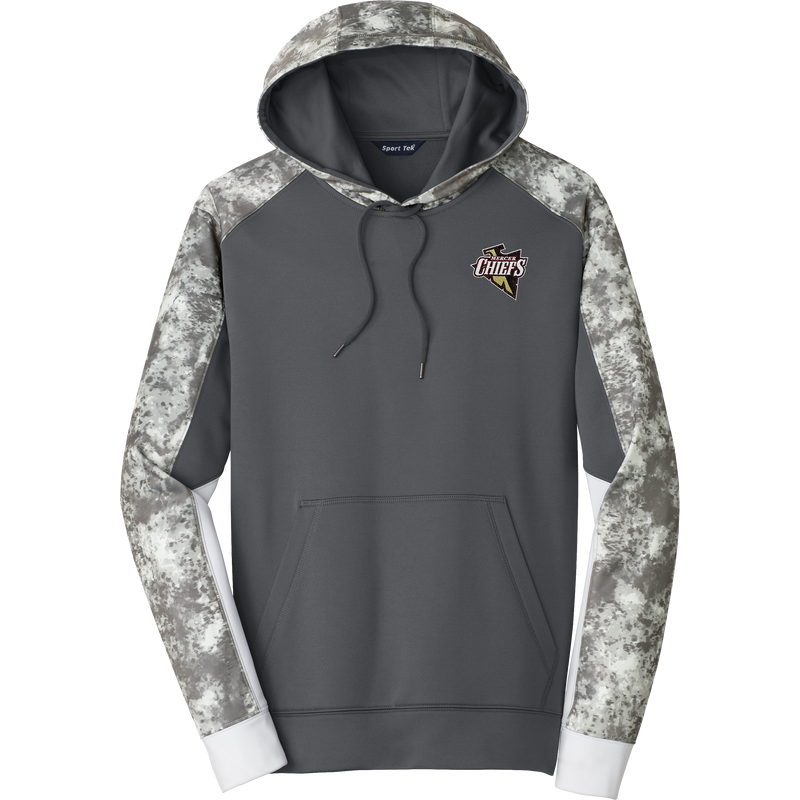 Mercer Chiefs Sport-Wick Mineral Freeze Fleece Colorblock Hooded Pullover